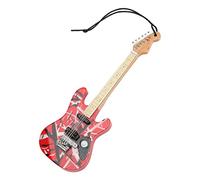 Xiuganpo Modèle de Guitare Miniature avec des Proportions Exquises, Guitare en Bois de Tilleul pour Les Amateurs de Musique et la Décoration de la Maison, Mini Portable et Multifonctionnelle pour