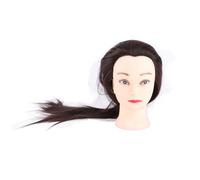 Xiuganpo Modèle de Tête de Formation en Coiffure 24 Pouces avec Support à Pince Réglable pour les étudiants en Cosmétologie Adoptant des Cheveux Réels et Synthétiques