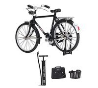 Xiuganpo Modèle de Vélo de Simulation de Modèle en Alliage Miniature Vintage 1:10 avec Mallette pour Les Collectionneurs (Black)