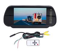 Xiuganpo Moniteur de Vue Arrière de 7 Pouces, écran Couleur TFT LCD HD, Système de Stationnement de Recul de Voiture avec 2 Entrées Vidéo et Télécommande IR, pour VCD DVD GPS et Caméra de