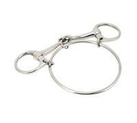 Xiuganpo Mors de Bouche de Cheval en Acier Inoxydable 125mm 5 Pouces, Mors de Filet de Cheval Latéral Lisse pour Un Contrôle Facile, équipement d'entraînement d'équitation