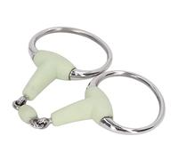 Xiuganpo Mors de Filet de Bouche de Cheval en Acier Inoxydable 125 Mm, Mors articulé avec Bouche d'élevage de Jardin à Rouleaux pour Le Contrôle, d'entraînement de Cheval Durable