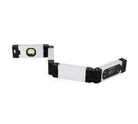Xiuganpo Niveau Pliable Numérique, Niveau Magnétique Portable Pliable à 4 Sections de 60 Cm, Détecteur d'angle en Alliage d'aluminium avec Grand écran rétroéclairé pour les Coins, les Escaliers,