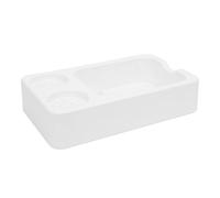Xiuganpo Organisateur de Co-knock Box, ABS ABS FACILLE À NETTRE COFET STURDY CAFET TABLE Station de Coups de Frappe Multifonctionnelle pour 58 Mm Portafilter (WHITE)