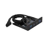 Xiuganpo Panneau Avant de Disquette USB3.0 Transmission de Données Haute Vitesse pour Panneau de Châssis 2 Interfaces USB3.0 avec Microphone pour Les Amateurs de Modification de PC