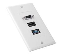 Xiuganpo Panneau Mural Adaptateur VGA USB3.0, Connectique Stable, Câblage