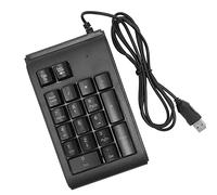 Xiuganpo Pavé Numérique Filaire Ergonomique, alimenté par USB, rétroéclairé, pour Une Utilisation Professionnelle et Financière sur Les Ordinateurs Portables et de Bureau, 19 Touches (Black)