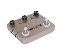 Xiuganpo Pédale de Looper de Guitare, Pédale de Looper de Batterie en Alliage avec 2 Pieds de Pied 11 Types de Lecture, Enregistrement de 10 Minutes, échantillonnage 24 Bits