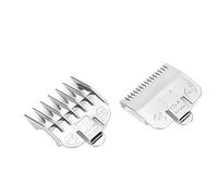 Xiuganpo Peigne de Limite Professionnel pour Tondeuse à Cheveux avec Dents Douces et Conception Flexible pour Barbiers or 2 Pièces (Pied à coulisse argent 1.5MM+4.5MM)