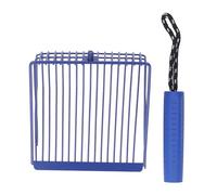 Xiuganpo Pelle à Litière en Métal pour Chat, Conception Robuste, Filtration Efficace pour Le Nettoyage du Bac à Litière, Adaptée aux Chats et aux Chiens (Blue)