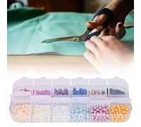 Xiuganpo Perles Fausses Perles Sans Trou, 650Pcs Rondes en ABS pour