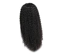 Xiuganpo Perruque Bou de 24 Pouces de Long, Cheveux Ondulés Noirs Doux pour un Usage Festif et Quotidien, Fabriquée à Partir de Soie à Haute Température
