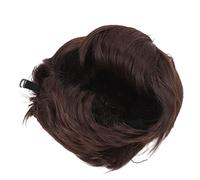 Xiuganpo Perruque Courte Marron foncé élégante pour Hommes, Cheveux Synthétiques Haute Température pour Cosplay, Soirées à Thème de la Vie Quotidienne