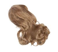 Xiuganpo Perruque Longue Ondulée Dorée, Cheveux Bouclés élégants pour Cosplay Vie Quotidienne Dames Matériau Synthétique Haute Température