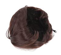 Xiuganpo Perruque Synthétique Courte de Couleur Marron foncé pour Hommes, Cheveux Synthétiques Résistants à Haute Température et à la Chaleur pour Soirées à Thème Cosplay
