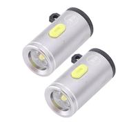 Xiuganpo Petite Lumière USB LED LEMP, Lumière 5 V 0,2A 1W 2 PCS 210-230 LED Petite Lampe de Poche pour le Camping à l'extérieur (SILVER)