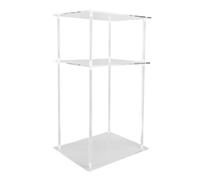Xiuganpo Petite Table D'appoint en Acrylique, Table D'appoint à 3 Niveaux, Idéale pour Les Petits Espaces, de Chevet Transparente et Compacte, 13,8 X 11,0 X 23,6 Pouces, Salon, Chambre à Coucher
