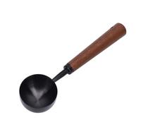 Xiuganpo Pheille de café, Mesure Exacte de la Longue Poignée en Bois en Bois Ergonomic Café Mesure Scoop 304 Look élégant en Acier Inoxydable pour la Cuisine (Noir grande taille)