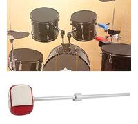 Xiuganpo Pièce de Rechange pour Percussion de Tambour, Batteur à Marteau Rouge pour Batterie, Accessoire de Tambour Professionnel à Poignée en Acier Inoxydable pour les Performances