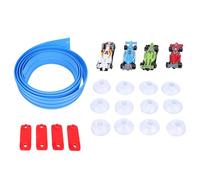 Xiuganpo Piste de Course Flexible pour Enfants, Course Propulsée par gravité avec Conception de Piste Personnalisable de Voiture Flexible, de pour Enfants avec 4 Voitures de et 16 Accessoires pour