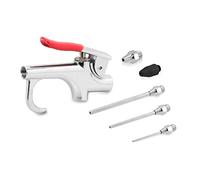 Xiuganpo Pistolet de Soufflage de Poussière D'air Portable en Alliage de Zinc de 1/4 Pouces, Souffleur Métallique Compact pour le Nettoyage D'appareils électroniques pour les Mécaniciens 1 2 Buses 3