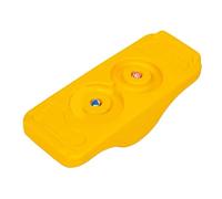 Xiuganpo Planche à Bascule D'entraînement Sensoriel pour Enfants, en Plastique Antidérapant pour le Développement des Capacités D'équilibre, 1 X Planche, 2 X Balles Rebondissantes (YELLOW)