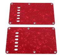 Xiuganpo Plaques de Couverture de Guitare électrique, Ensemble de Plaques Arrière Durables pour la Protection et le Remplacement, 2 Pièces pour les Amateurs de Guitare en PVC (rouge)