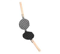 Xiuganpo Plateau de Cuisson à Bulles D'œufs, Outil de Cuisine, Poêle à Gaufres en Aluminium de qualité Supérieure avec Poignées en Bois, Lisse pour Fête/café/magasin de thé