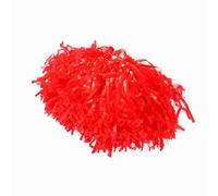 Xiuganpo Pompons de Pom-Pom Girl Durables et élastiques pour Les Jeunes Cheer Squad Stadium Party Match 2 Pièces Rouge Bleu pour Les Enfants (Rouge)