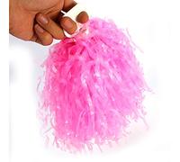 Xiuganpo Pompons de Pom-Pom Girl Durables et élastiques pour Les Jeunes Cheer Squad Stadium Party Match 2 Pièces Rouge Bleu pour Les Enfants (Rosâtre)