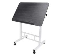 Xiuganpo Portable Mobile Folding Desk with Wheels and Height Adjustment