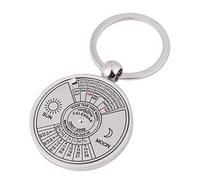 Xiuganpo Porte-clés à Calendrier Perpétuel en Métal Durable avec Calendrier de 50 Ans pour une Utilisation Quotidienne Pratique