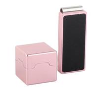 Xiuganpo Porte-Craie de Queue de Billard, Boîte à Craie Magnétique Portable pour Table de Billard avec Clips de Ceinture, Clamp/Holder Léger en Alliage D'aluminium Or Rose pour Les Fans de