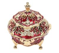 Xiuganpo Porte-encens, Porte-encens Cône Vintage avec Couvercle, Design Durable et Exquis, Facile à Entretenir, Porte-encens Décoratif pour la Maison, Le Bureau, Le Yoga, Le Spa (4,3 X (Or Rouge)