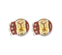 Xiuganpo Potentiomètre en Laiton, Axe Fendu, 24mm, Courbe Audio pour | Contrôle de volume plaqué or, écrou et rondelle de 8 mm, pour basse électrique et guitare