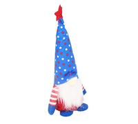 Xiuganpo Poupée Lutin de L'Indépendance Artisanale avec Drapeau Américain | Ornement de Gnome patriotique, peluche en Polyester rouge blanc bleu pour plateau à plusieurs niveaux, étagère, décor de