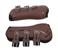 Xiuganpo Protecteur de Jambe de Cheval, Bottes de Jambe Avant de Cheval Respirantes et Résistantes aux Chocs pour Sauter-Marron (M(66x45x1 7cm/26x17,72x6,69 Pouces))