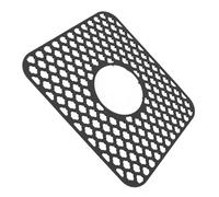 Xiuganpo Protecteur D'évier en Silicone, Tapis Résistant à la Chaleur pour évier à Vidange Centrale, Ferme, Acier Inoxydable (BLACK)
