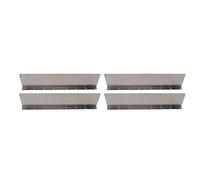 Xiuganpo Rainwater Valley Protège Gouttière 4PCS 40 X 9 Cm | Déflecteur de Pluie de Toit, Construction en Aluminium, Contrôle du Ruissellement en Tempête, 32 Vis, Installation Facile