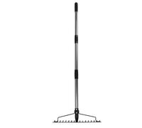 Xiuganpo Râteau de Jardin Multifonctionnel, Outil de Râteau avec 17 Dents, Tête en Métal Réglable pour Desserrer la Lame de Ramassage du Sol, Construction Durable pour Les Travaux de Jardinage, Fer