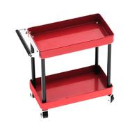 Xiuganpo RC Tools Trolley, High Simulation Mobile Workshop RC Tools Cart, Storage Rack pour 1/8 1/10 /12/16 Échelle Car Modèle Accessoires de Voiture (rouge)