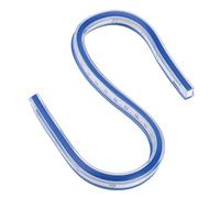 Xiuganpo Règle de Conception Flexible Courbure Flexible, Blue White Curve Lerure Lerrer Lurer Drawing Mesure Tool Règle pour le Développement du Système d'ingénierie (30 cm / 11,8 pouces)