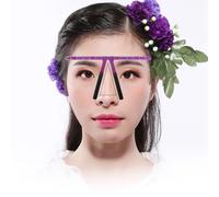 Xiuganpo Règle de Maquillage des Sourcils Réutilisable pour Tatouage/mise en Forme Précise, Contour Réglable, Outil Simple et Efficace, Violet/vert/bleu/or, 5,5 X 2,8", Idéale pour les (PURPLE)