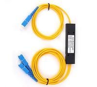 Xiuganpo Répartiteur de Fibre FBT 1x2, Interface SC/UPC 1310-1550nm pour le Câblage Domestique et Professionnel