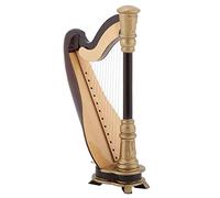 Xiuganpo Réplique de Harpe Miniature Modèle Musical pour Noël et Anniversaire Décoration de la Maison pour Enfants ou Amis Musiciens Tilleul 4,5 X 8,5 X 14 Cm