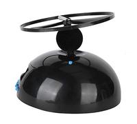 Xiuganpo Réveil à Hélice Ronde Durable avec Grand écran LCD pour un Concept de Temps amélioré en ABS Noir