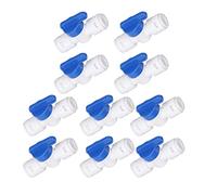 Xiuganpo Robinet à Boisseau Sphérique D'arrêt en Ligne 3/8 Pouces OD Raccords Rapides en Plastique de qualité Alimentaire pour Système RODI de Purificateur D'eau, Installation Facile pour les