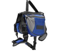 Xiuganpo Sac à Dos de Selle pour Chien pour Randonnée, Camping, Réglable et Respirant pour Chiens d'assistance, Bandes Réfléchissantes pour la sécurité Nocturne, Sac de Voyage en Nylon Résistant à