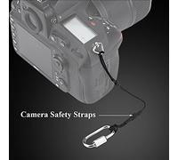 Xiuganpo Sangle de sécurité pour Appareil Photo Durable et Ferme pour Appareils Photo Numériques sans Miroir, 2 Pièces D'attache Universelle pour avec Crochets à Clamp/Holder pour une Protection