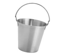 Xiuganpo Seaux en Acier Inoxydable Poignée Pratique Accueil Frites Restaurant Fêtes Mini Seau à Glace en Acier Inoxydable BBQ de Plage Familial (SILVER)